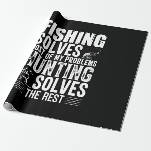 Fisher Fishing Solves Most Of My Problems ラッピングペーパー (アンロールド)