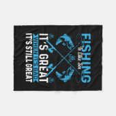 Fisher Gift Fishing Is Great フリースブランケット (正面(横))