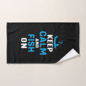 Fisher Gift Keep Calm And Fish On ハンドタオル (ハンドタオル)