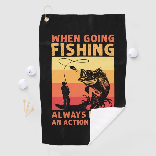 Fisher Gift When Going Fishing ゴルフタオル (インサイチュ)