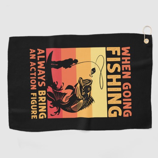 Fisher Gift When Going Fishing ゴルフタオル (横)