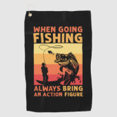 Fisher Gift When Going Fishing ゴルフタオル (正面)