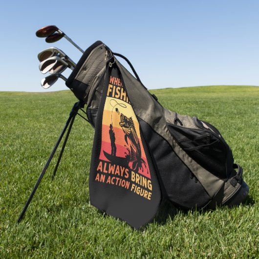 Fisher Gift When Going Fishing ゴルフタオル (グリーン)