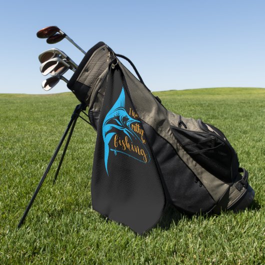 Fisher I Would Rather Be Fishing ゴルフタオル (グリーン)