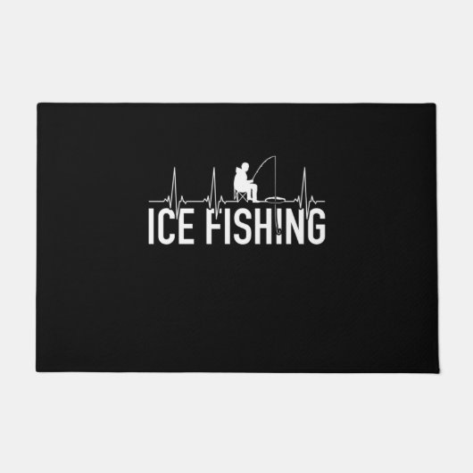 Fisher Ice Fishing Heartbeat ドアマット (正面)