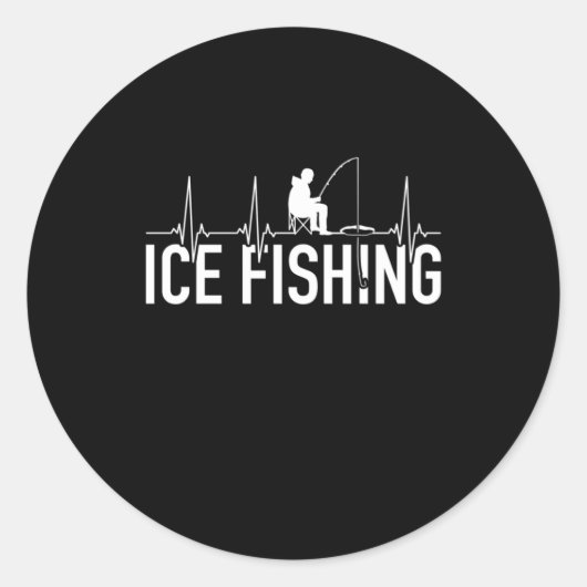 Fisher Ice Fishing Heartbeat ラウンドシール (正面)
