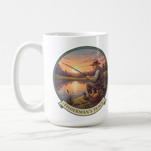 Fisher Man Relaxing mug gift コーヒーマグカップ (左)