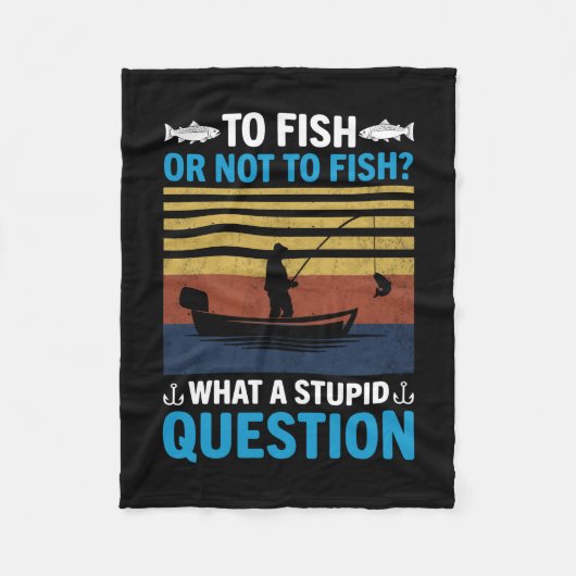 Fisher To Fish Or Not To Fish フリースブランケット (正面)