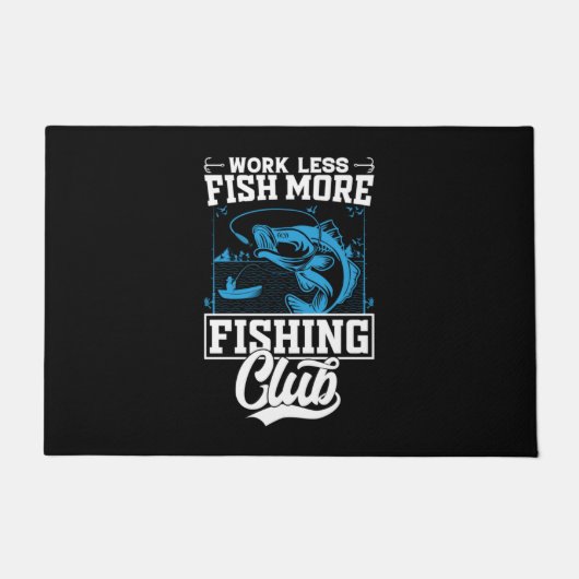Fisher Work Less Fish More ドアマット (正面)