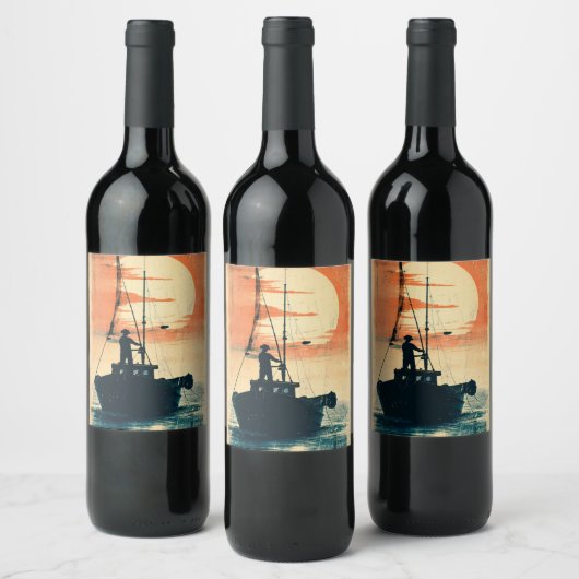 Fisherman (1) 1960s-Inspired Graphics ワインラベル (ボトル)