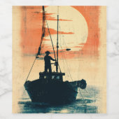 Fisherman (1) 1960s-Inspired Graphics ワインラベル (シングルラベル)