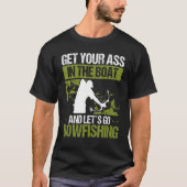 Fisherman Airboat Bow Hunter Archer Lets go Bowfis Tシャツ (正面)