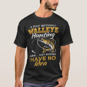 Fisherman & Angler Walleye Fishing Tシャツ (正面)