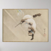 Fisherman Carrying His Net in the Snow 1821 ポスター (正面)