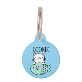 Fisherman Cat Pesonalized  ペット　ネームタグ