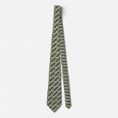 Fisherman Fishing Large Mouth Bass Fish Neck Tie ネクタイ (正面)