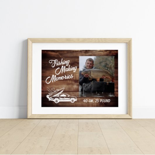  Fisherman Fishing Memories Father’s Day Fishing ポスター