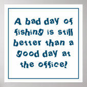 Fisherman Gift with Fishing Quotation ポスター (正面)