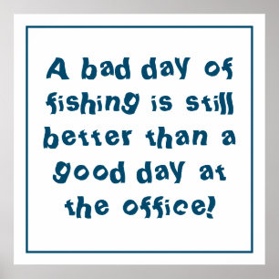 Fisherman Gift with Fishing Quotation ポスター