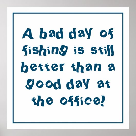 Fisherman Gift with Fishing Quotation ポスター (正面)