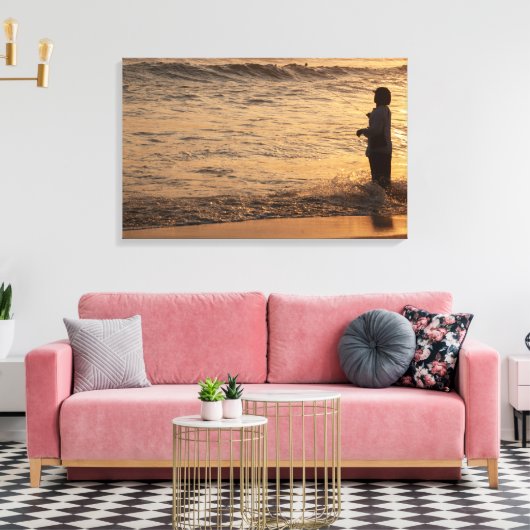 Fisherman in Bali, Indonesia - Canvas Art Print キャンバスプリント (インサイチュ (リビング))