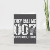 Fisherman Joke Dad They Call Me 007 Funny Fishing  カード (正面)
