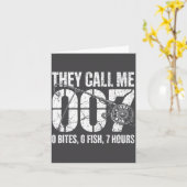 Fisherman Joke Dad They Call Me 007 Funny Fishing  カード (黄色い花)