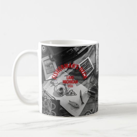 Fisherman’s Deck B&W Mug コーヒーマグカップ (左)