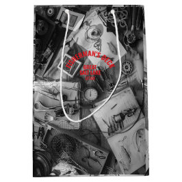 Fisherman’s Deck Black and White Gift Bag ミディアムペーパーバッグ