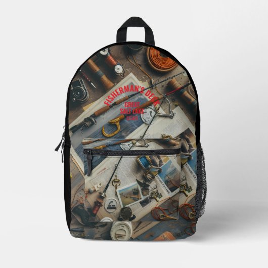 Fisherman’s Deck Custom Printed Backpack プリントバックパック (正面)