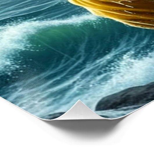 Fisherman's Big Fish Catch Ocean  ポスター (コーナー)