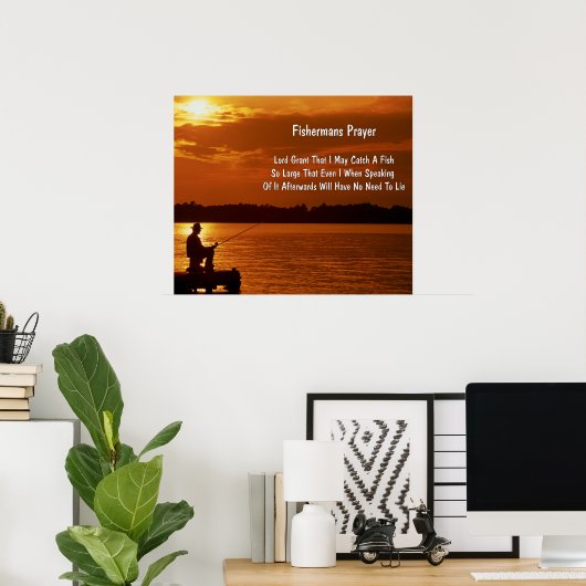 Fisherman's Prayer Poster 24" x 20", Paper-Matte) ポスター (ホームオフィス)