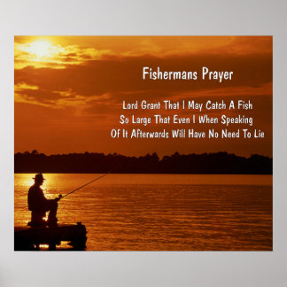Fisherman's Prayer Poster 24" x 20", Paper-Matte) ポスター