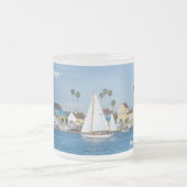 Fisherman's Village - Marina Del Rey, CA フロストグラスマグカップ (中央)