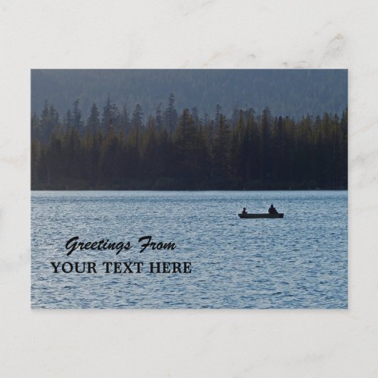 Fishern Shiluette Greetingsはがき ポストカード (正面)