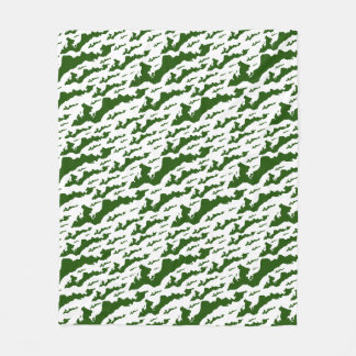 Fishers Island Fleece Blanket – Green/White フリースブランケット