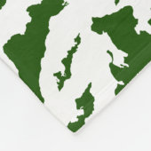 Fishers Island Fleece Blanket – Green/White  フリースブランケット (角)