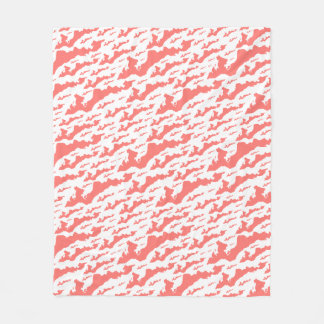 Fishers Island Fleece Blanket – Pink/White フリースブランケット