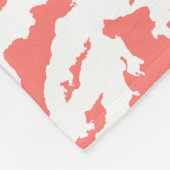 Fishers Island Fleece Blanket – Pink/White フリースブランケット (角)