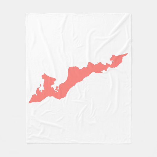 Fishers Island Fleece Blanket – Pink/White – Solo フリースブランケット (正面)