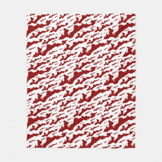 Fishers Island Fleece Blanket – Red/White フリースブランケット