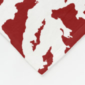 Fishers Island Fleece Blanket – Red/White フリースブランケット (角)