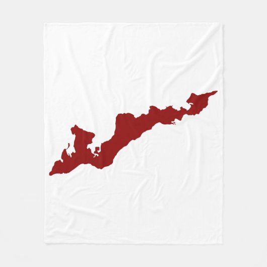 Fishers Island Fleece Blanket – Red/White – Solo フリースブランケット (正面)