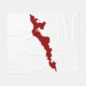 Fishers Island Fleece Blanket – Red/White – Solo フリースブランケット (正面(横))