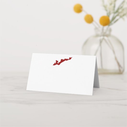 Fishers Island Logo Place Cards - Red プレイスカード (正面)