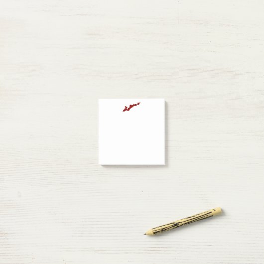 Fishers Island Logo Post-Its - Red ポストイット (デスク上)