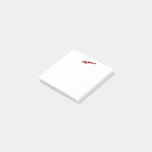 Fishers Island Logo Post-Its - Red ポストイット (アングル)