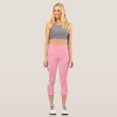 Fishers Island Yoga Capri Leggings – White/Pink カプリレギンス (正面)