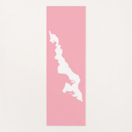 Fishers Island Yoga Mat – White/Pink ヨガマット
