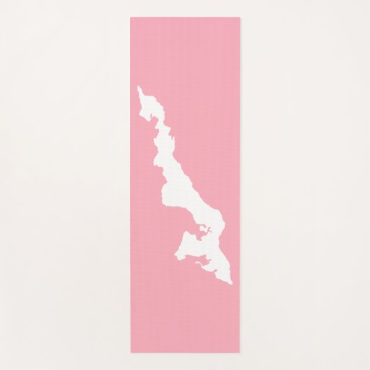 Fishers Island Yoga Mat – White/Pink ヨガマット (正面)